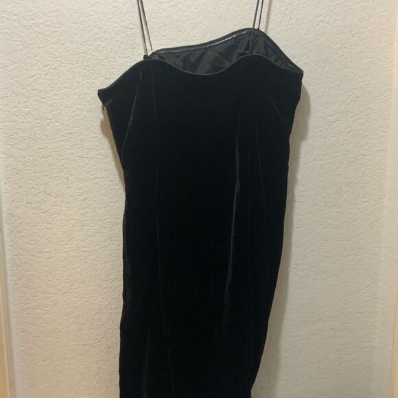 NWT WORTH Black Strapless Velvet  Dress size 12 - Picture 4 of 9